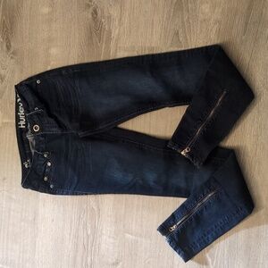Hurley 90 legging jeans zipped ankles size 3
